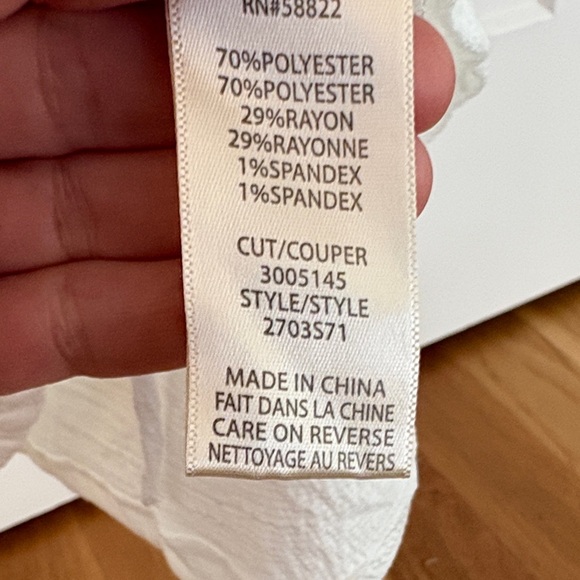 Max Studio Cream Ruched Blouse - Picture 10 of 11